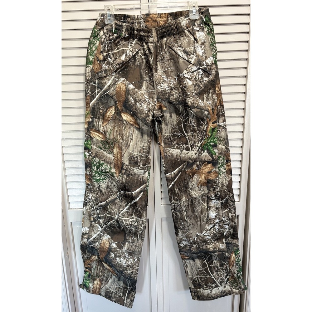 NOMAD Youth Hunting Pants Real Tree Size Large Sherpa Lined Straight Leg Pockets